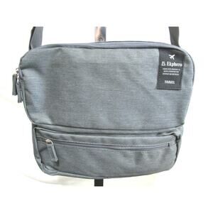 EUC!! Ekphero Small Gray Nylon 10" Padded Tablet Laptop Crossbody Travel Bag